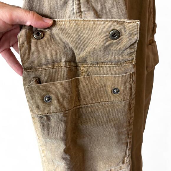 Y2K GAP Baggy Cargo Pants 0P Khaki Utility Streetwear Low Rise sz. XS - Picture 5 of 6